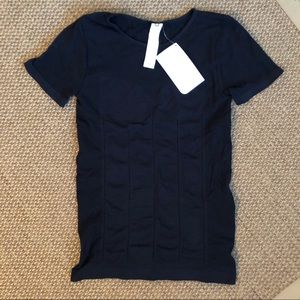 Fabletics NWT Black Detailed Workout Tee